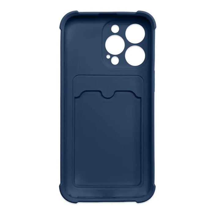 Card Armor Case Pouch Cover for iPhone 12 Pro Card Wallet Silicone Air Bag Armor Case Navy Blue - Cell phone cases