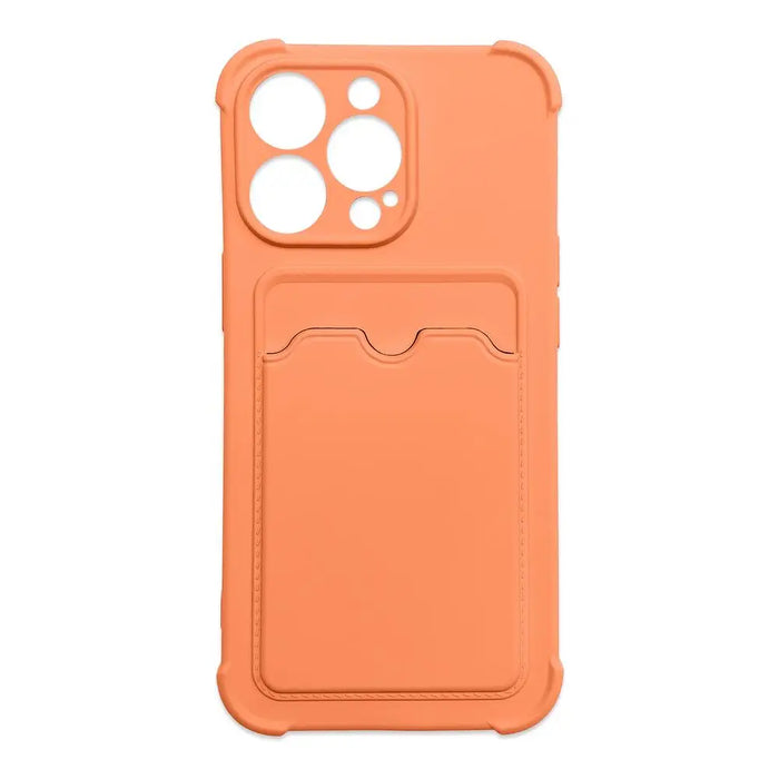 Card Armor Case Pouch Cover for iPhone 13 Mini Card Wallet Silicone Air Bag Armor Case Orange - Cell phone cases