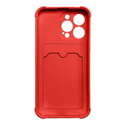 Card Armor Case Pouch Cover For Samsung Galaxy A22 4G Card Wallet Silicone Armor Cover Air Bag Red - Cell phone cases