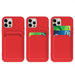 Card Case Silicone Wallet Wallet with Card Slot Documents for iPhone XS Max red - Cell phone cases