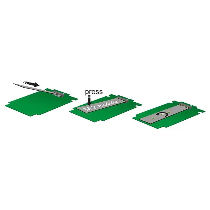 Card Delock PCI Express x1 - 2 x internal M.2 Key B 110 mm - Входно-изходни контролери<<<Компютърни компоненти<<<ValiAPI