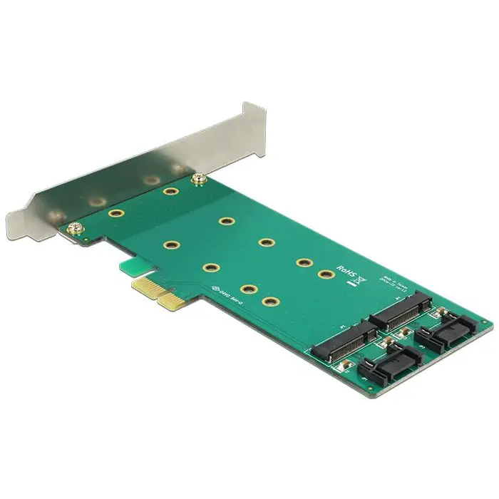Card Delock PCI Express x1 - 2 x internal M.2 Key B 110 mm - Входно-изходни контролери<<<Компютърни компоненти<<<ValiAPI