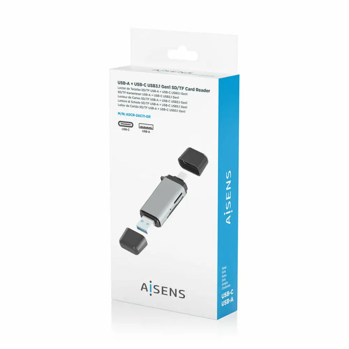 Card Reader Aisens ASCR-2AC11-GR Grey - Компютър Мрежи и компоненти<<<Компютри| Електроника<<<BigBuy&&&Мулти Четец за