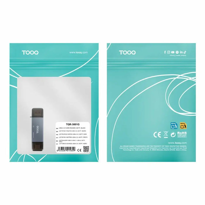 Card Reader TooQ TQR-3001G Black Grey - Компютър Мрежи и компоненти<<<Компютри| Електроника<<<BigBuy&&&Мулти Четец за
