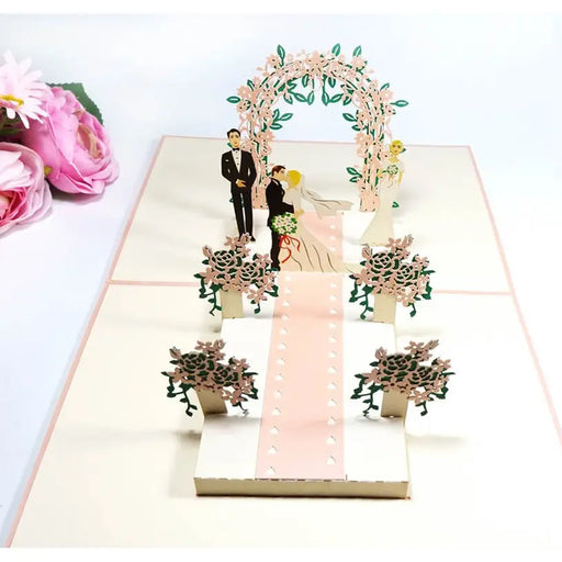 CARD THE WEDDING POP-UP ’THE WEDDING’ KIRIORI 10738 - Парти артикули<<<Декорации<<<Мебели и интериор<<<Praktiker