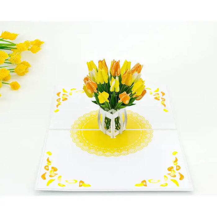 CARD TULIP POP-UP ’TULIP’ KIRIORI 10722 - Парти артикули<<<Декорации<<<Мебели и интериор<<<Praktiker