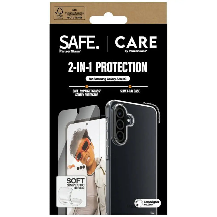 CARE by PanzerGlass Fashion 2in1 Case + Glass for Samsung Galaxy A36 5G - Cell phone cases and covers<<<HurtelXML