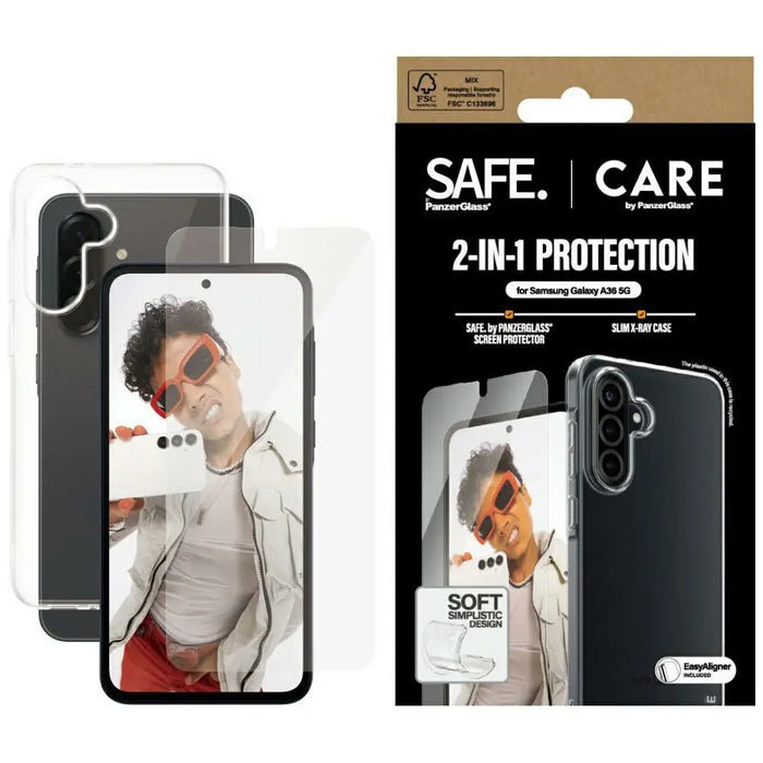 CARE by PanzerGlass Fashion 2in1 Case + Glass for Samsung Galaxy A36 5G - Cell phone cases and covers<<<HurtelXML