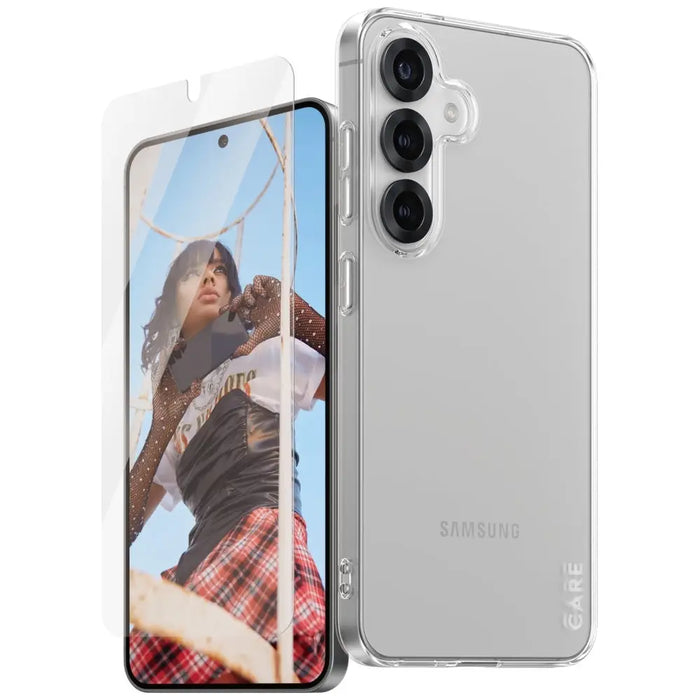 CARE by PanzerGlass Fashion 2in1 Case + Glass protection set for Samsung Galaxy S25 - Cell phone cases