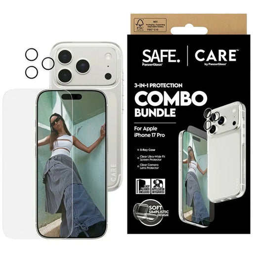 CARE by PanzerGlass Fashionable Combo 3in1 Case + Glass + Lens for iPhone 17 Pro - Cell phone cases