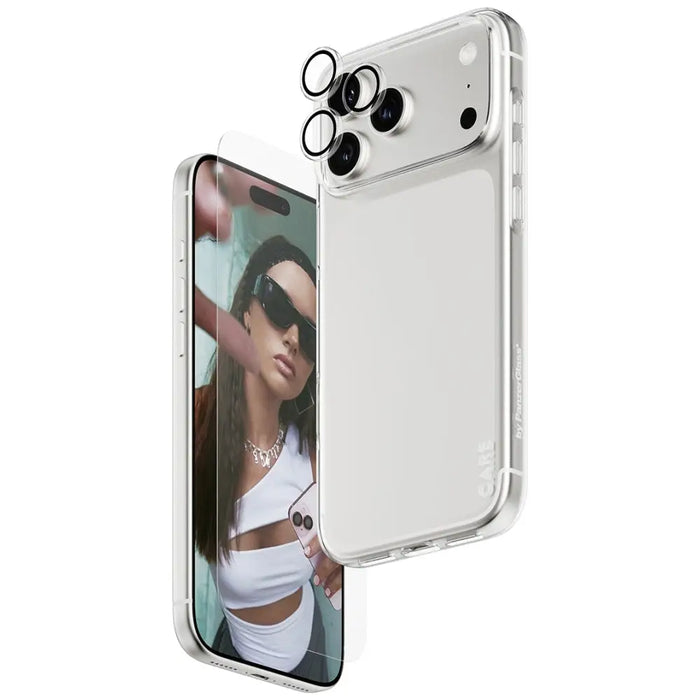 CARE by PanzerGlass Fashionable Combo 3in1 Case + Glass + Lens for iPhone 17 Pro Max - Cell phone cases