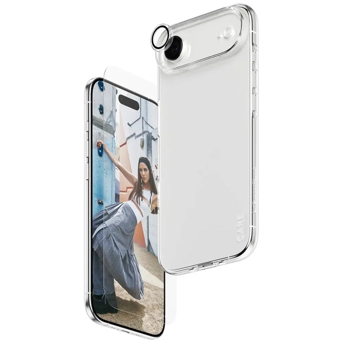 CARE by PanzerGlass Fashionable Combo 3in1 Protective Set Case + Glass + Lens for iPhone Air - Cell phone cases