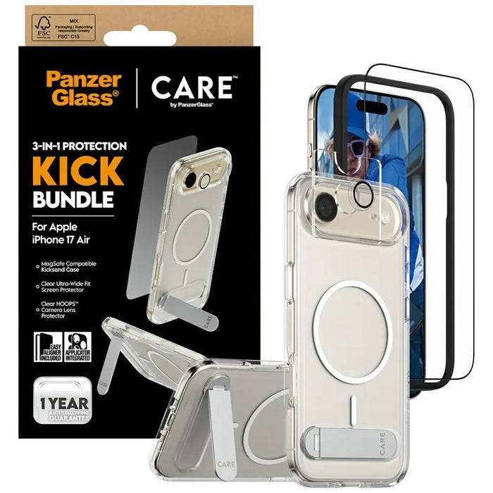 CARE by PanzerGlass Feature Kick 3in1 Case + Glass + Lens for iPhone Air - Cell phone cases and covers<<<HurtelXML
