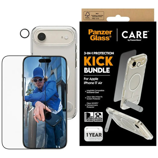 CARE by PanzerGlass Feature Kick 3in1 Case + Glass + Lens for iPhone Air - Cell phone cases and covers<<<HurtelXML