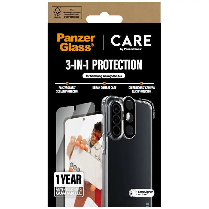 CARE by PanzerGlass Flagship 3in1 Case + Glass + Lens for Samsung Galaxy A56 5G - transparent - Cell phone cases
