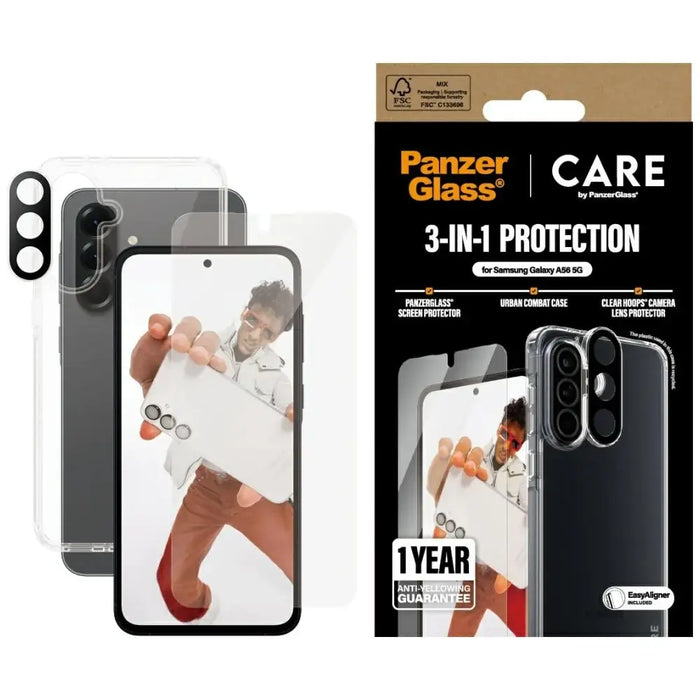 CARE by PanzerGlass Flagship 3in1 Case + Glass + Lens for Samsung Galaxy A56 5G - transparent - Cell phone cases
