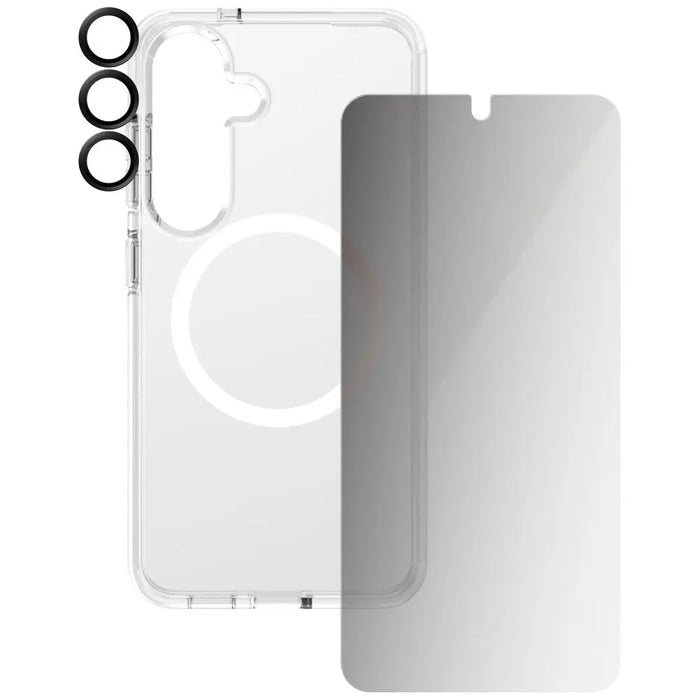 CARE by PanzerGlass Flagship 3in1 Case + Privacy Glass + Lens for Samsung Galaxy S25 - Cell phone cases