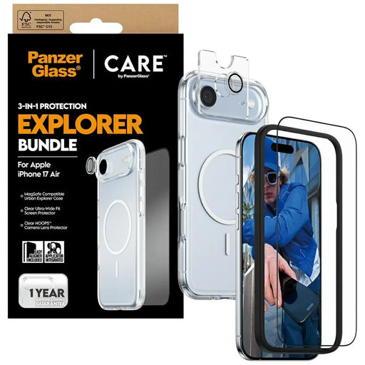 CARE by PanzerGlass Flagship Explorer 3-in-1 Case + Glass + Lens for iPhone Air - Cell phone cases