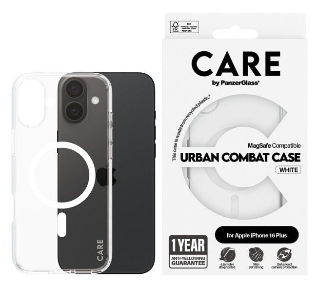 CARE by PanzerGlass Flagship Case iPhone 16 Plus 6.7" white/white MagSafe 1339
