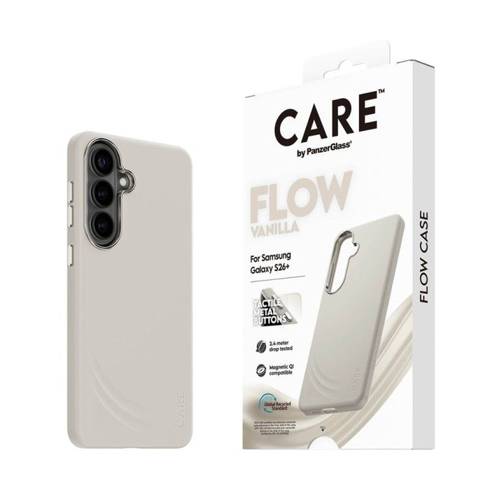 CARE by PanzerGlass Flow Vanilla Qi Case for Samsung Galaxy S26+ - Beige