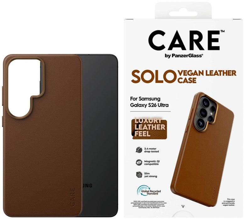 CARE by PanzerGlass Solo Qi Case for Samsung Galaxy S26 Ultra - Brown