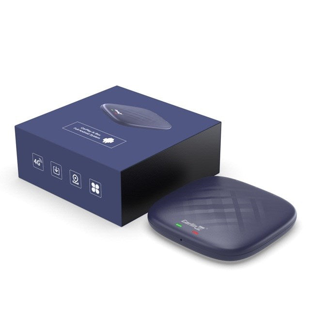 CARLINKIT Adapter Wireless AI Box with Android 13 - 8GB+128GB for original car radios with CarPlay blue