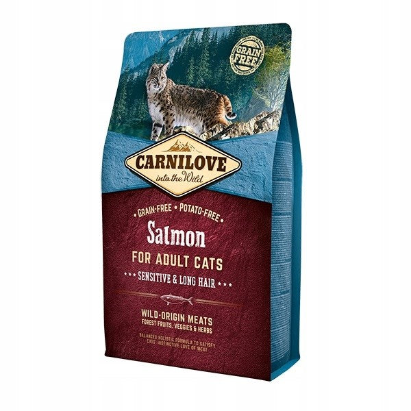 CARNILOVE Cat Sensitive & Long Hair Salmon - dry cat food - 2 kg