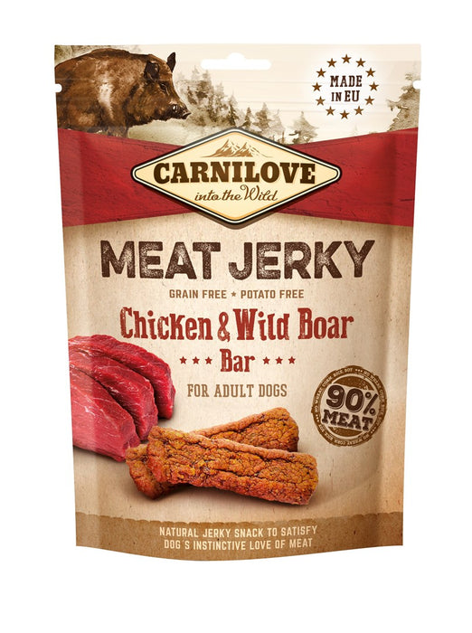 CARNILOVE MEAT JERKY Chicken with Wild Boar - dog snack - 100 g