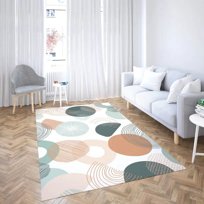 CARPET WITH DEON PRINT 120X180 CM FLAT FLOWERS - Килими<<<Килими<<<Мебели и