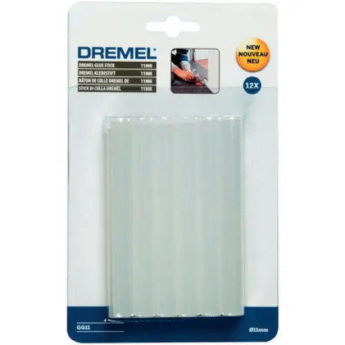CARTRIDGES FOR HOT GLUING 12 PCS TRANSPARENT F 11 X 100 MM DREMEL - Патрони топло лепене<<<Консумативи за