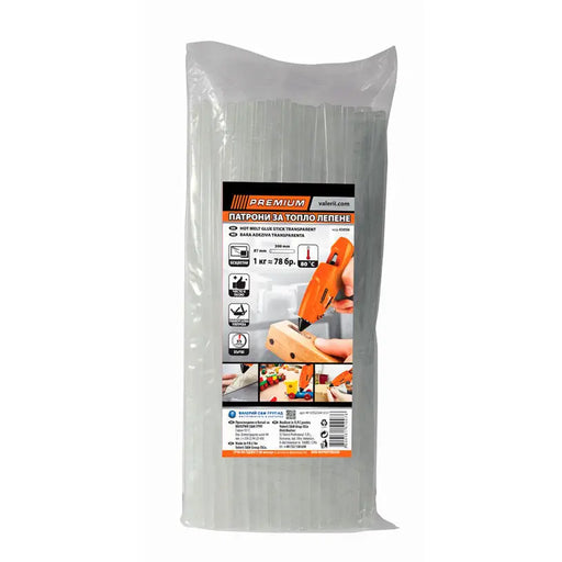 CARTRIDGES FOR HOT GLUING 78 PCS TRANSPARENT F 7 X 300 MM PREMIUM - Патрони топло лепене<<<Консумативи за