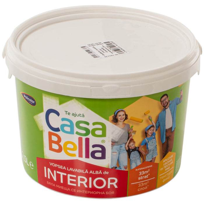 INTERIOR PAINT WHITE 2.5 L CASA BELLA
