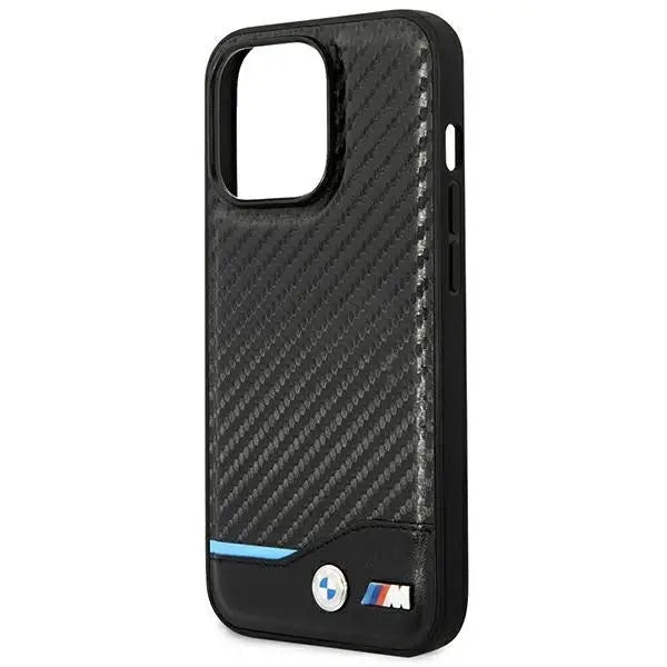 Case BMW BMHCP14L22NBCK iPhone 14 Pro 6.1 ’black / black Leather Carbon - Cell phone cases and covers<<<HurtelXML