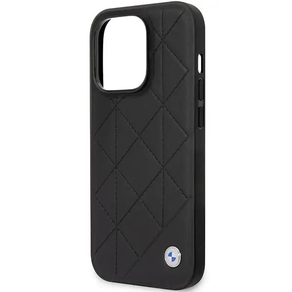 Case BMW BMHCP14L22RQDK iPhone 14 Pro 6.1’’ black/black Leather Quilted - Cell phone cases and covers<<<HurtelXML