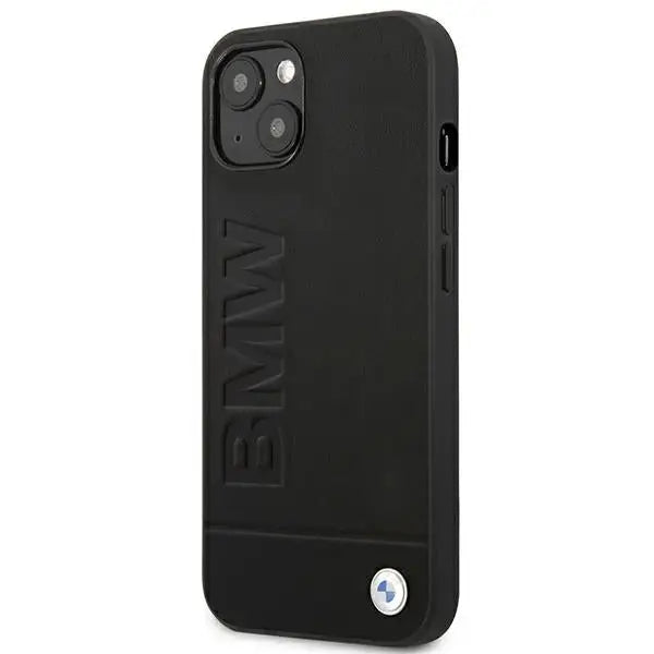 Case BMW BMHCP14MSLLBK iPhone 14 Plus 6.7 ’black / black Leather Stamp - Cell phone cases and covers<<<HurtelXML