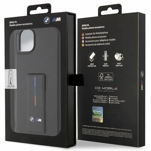 Case BMW BMHCP14S22GSLK iPhone 14 6.1’’ black/black hardcase Grip Hot Stamp - Cell phone cases and covers<<<HurtelXML