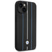 Case BMW BMHCP14S22RVSK iPhone 14 6.1’’ black/black hardcase Leather Stamp Blue Lines - Cell phone cases