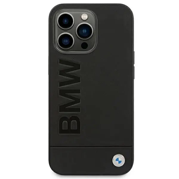 Case BMW BMHCP14XSLLBK iPhone 14 Pro Max 6.7 ’black / black Leather Stamp - Cell phone cases and covers<<<HurtelXML