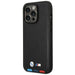 Case BMW BMHMP14L22PTDK iPhone 14 Pro 6.1 ’black / black Leather Stamp Tricolor Magsafe - Cell phone cases