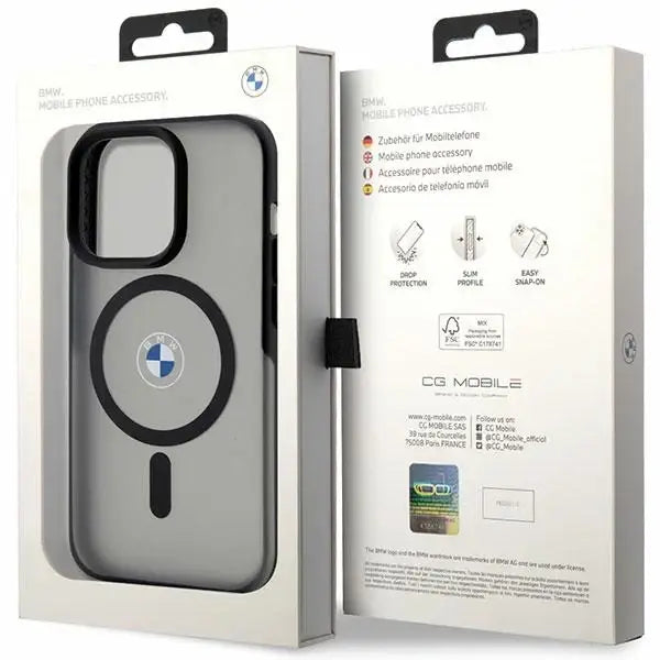 Case BMW BMHMP14LDSLK iPhone 14 Pro 6.1’’ black/black hardcase Signature MagSafe - Cell phone cases