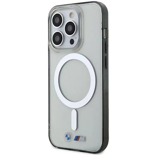Case BMW BMHMP14LHCRS iPhone 14 Pro 6.1’’ transparent hardcase Silver Ring MagSafe - Cell phone cases
