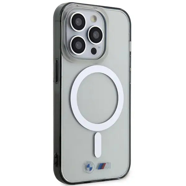 Case BMW BMHMP14LHCRS iPhone 14 Pro 6.1’’ transparent hardcase Silver Ring MagSafe - Cell phone cases