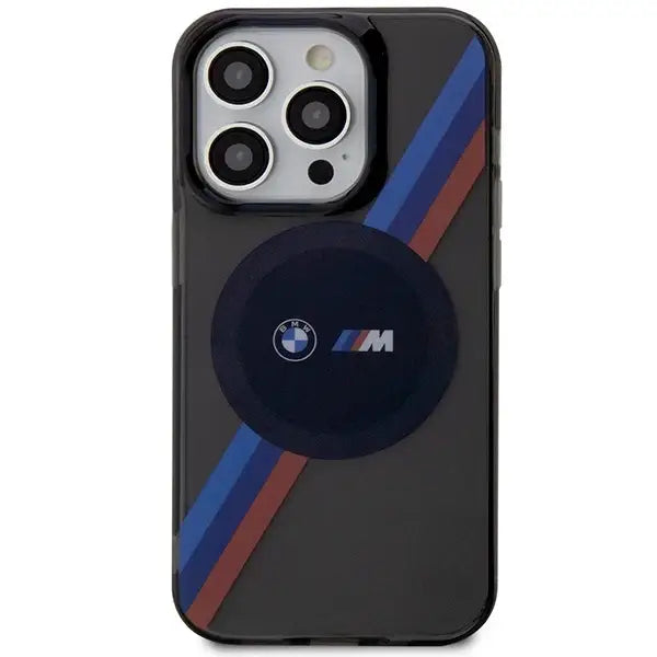 Case BMW BMHMP14LHDTK iPhone 14 Pro 6.1’’ grey/grey Tricolor Stripes MagSafe - Cell phone cases and covers<<<HurtelXML