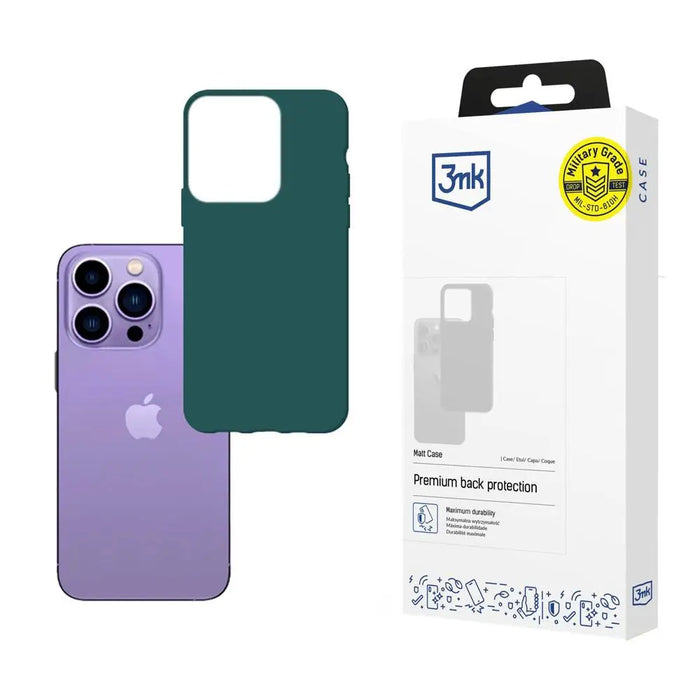 Case for iPhone 14 Pro Max from the 3mk Matt Case series - dark green - *Kategoria tymczasowa<<<HurtelXML