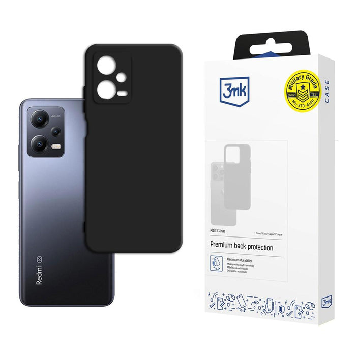 Case for Xiaomi Redmi Note 12 5G / Poco X5 5G Series 3mk Matt Case - Black - *Kategoria tymczasowa<<<HurtelXML
