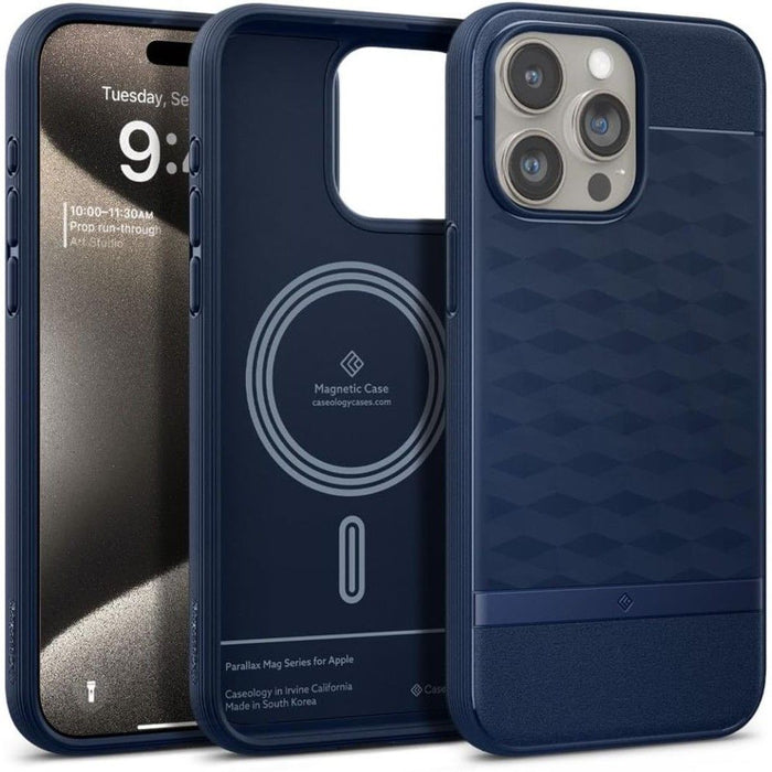 Caseology Parallax Mag Case with MagSafe for iPhone 15 Pro Max - Navy - Cell phone cases and covers<<<HurtelXML