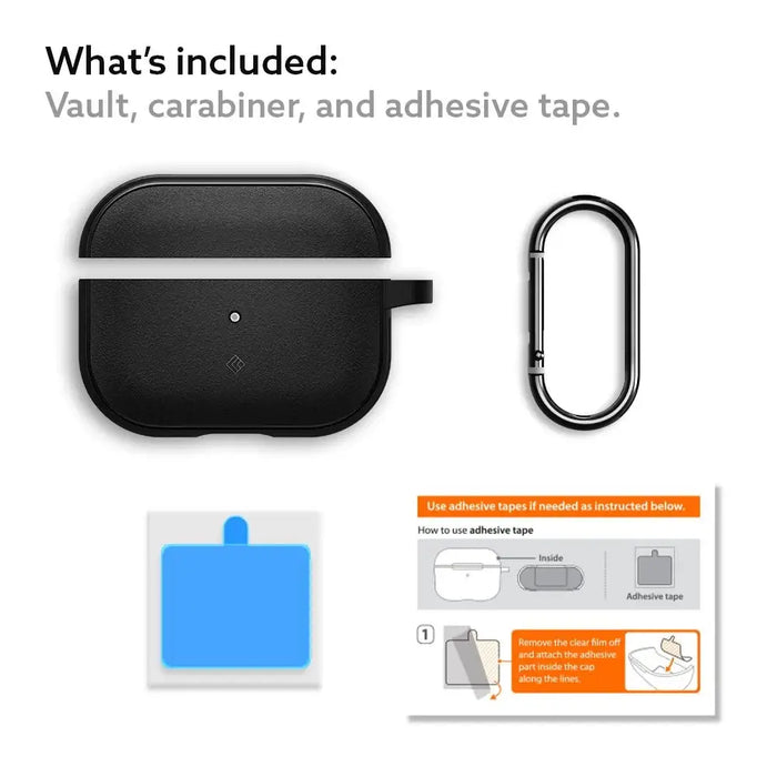 Caseology Vault Apple AirPods Pro 1/2 Case - Black - Cell phone cases and covers<<<HurtelXML