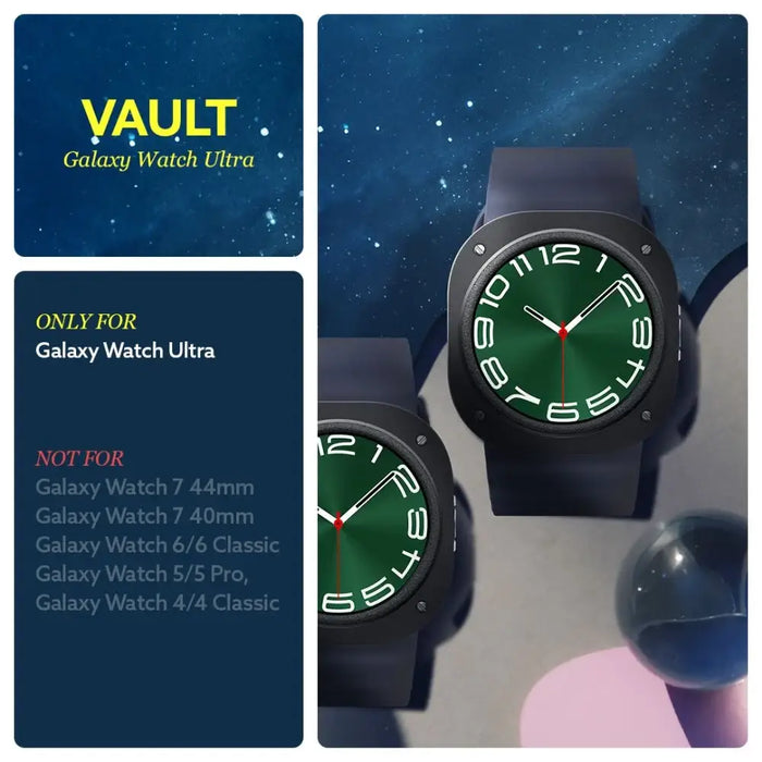 Caseology Vault Case for Samsung Galaxy Watch Ultra (47mm) - Matte Black - Cell phone cases and covers<<<HurtelXML