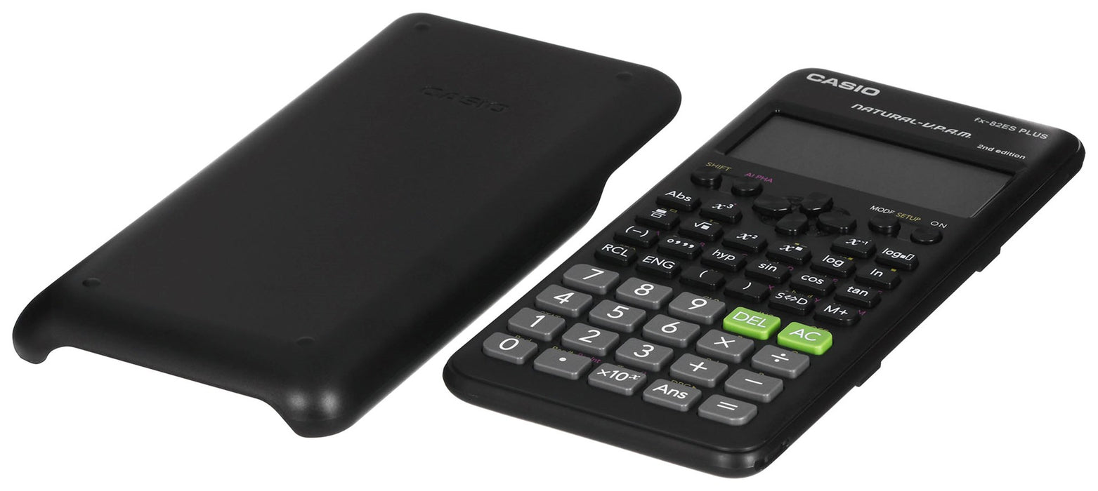 CASIO FX-82ESPLUS-2 CALCULATOR SCIENTIFIC, 252 FUNCTIONS, 77X162MM, BLACK, BOX