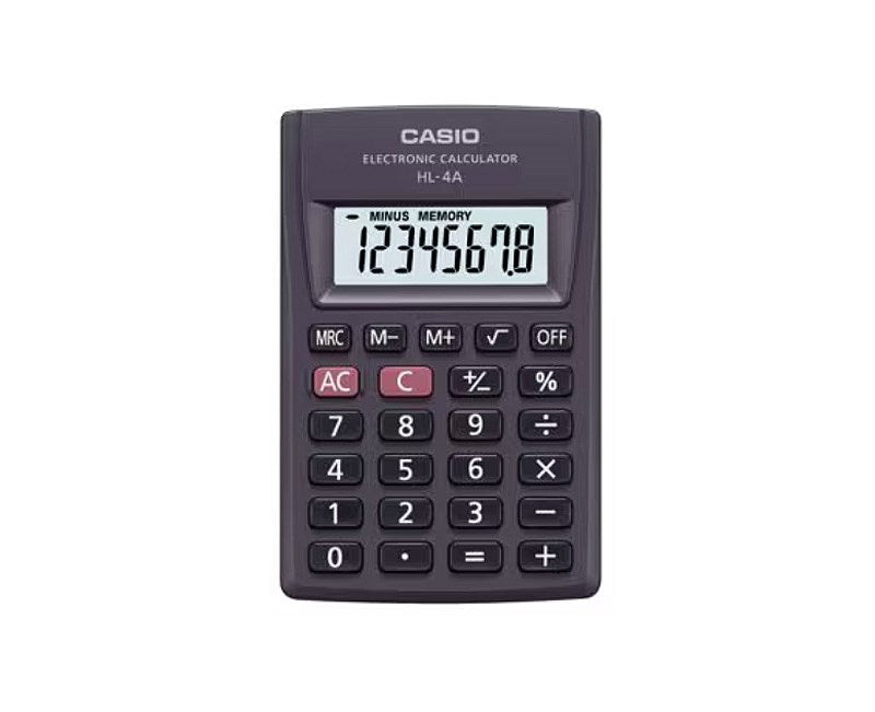 CASIO HL-4A-B 8-digit pocket calculator 56x87mm black